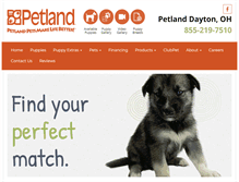 Tablet Screenshot of petlanddayton.com